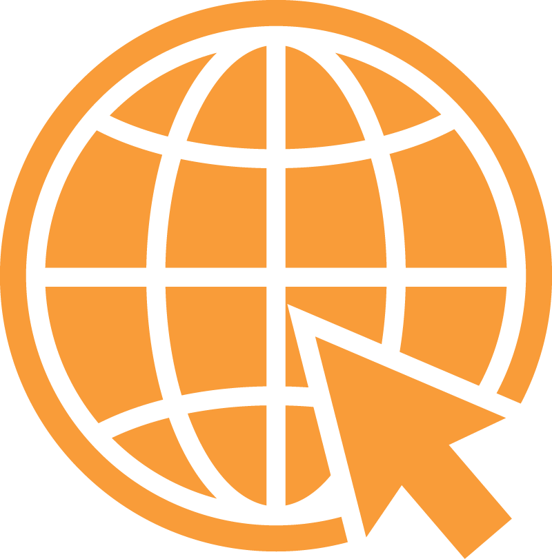 Web Globe Icon with Arrow